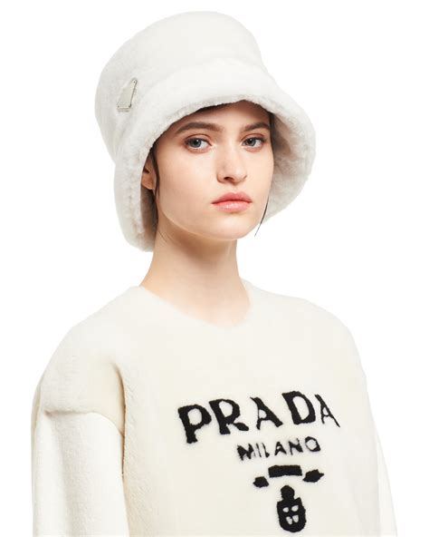 fluffy prada hat|Prada Bucket Hats & Hats for Women .